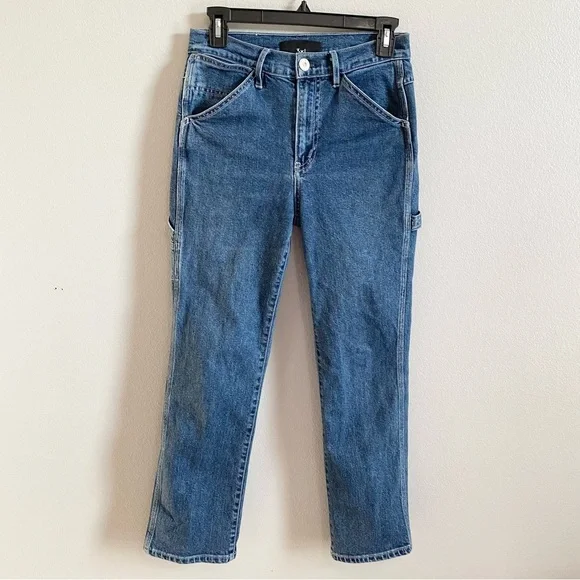 3x1 NYC Mid Rise Rose Carpenter Straight Leg Ankle Jeans Size 26 - Picture 2 of 7